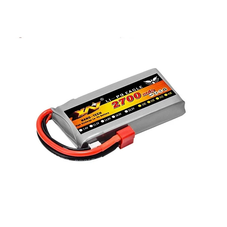 YUKALA 7,4 V 2700mAh RC Lipo батарея 2s 40C Max 60C для Wltoys 12428 12423 RC автомобиль feiyue 03 Q39 обновленные части батареи 2 шт