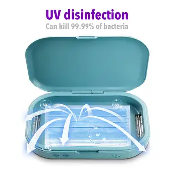 

Portable UVC Ozone Sanitizer Box Mobile Phone Disinfection Light Toothbrush Glasses Jewelry Aromatherapy Germicidal Case
