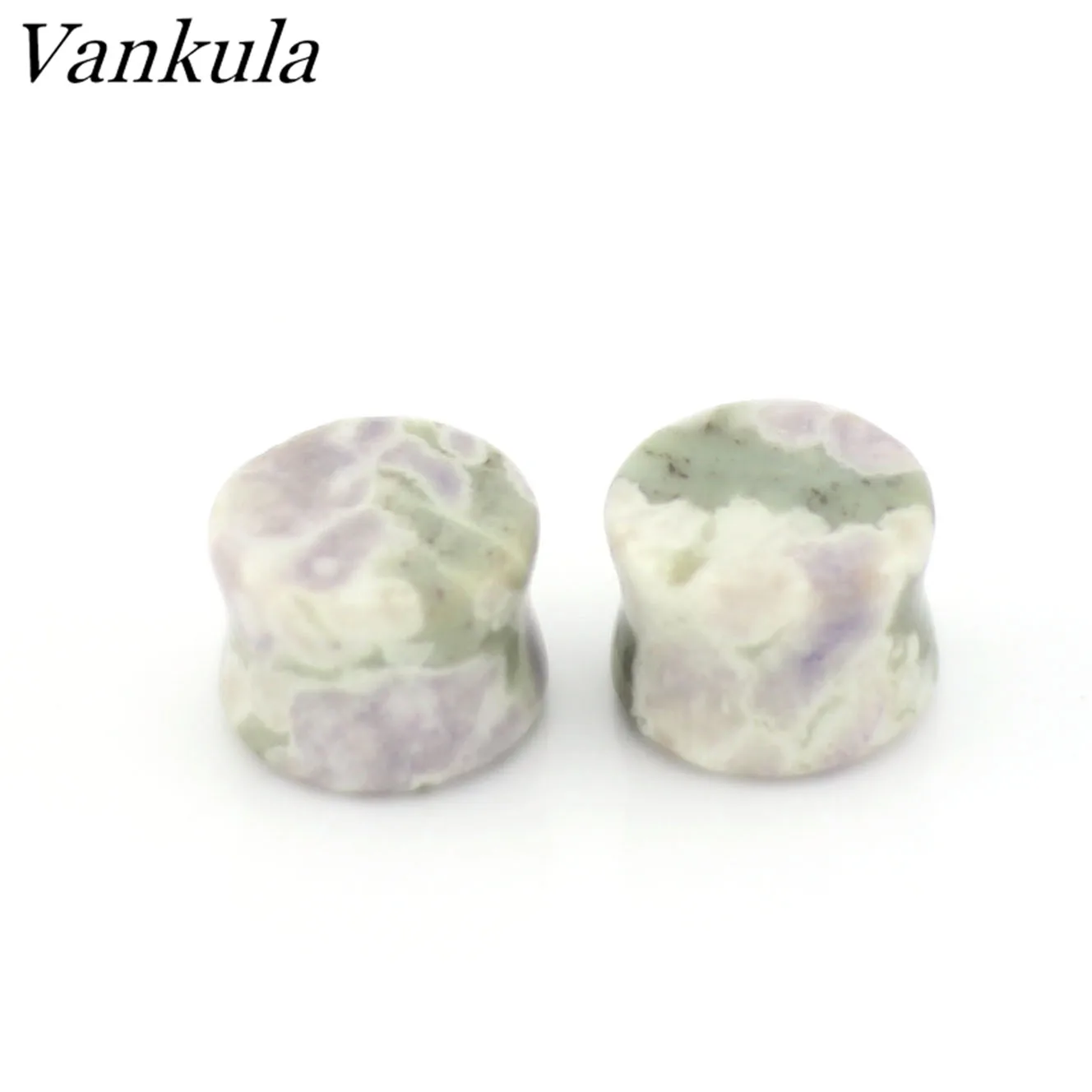 Vankula каменные Заглушки для ушей, серьги для женщин и мужчин, пирсинг для тоннелей на теле Расширитель отверстий в ушах, пирсинг для тела, ювелирные изделия - Окраска металла: green
