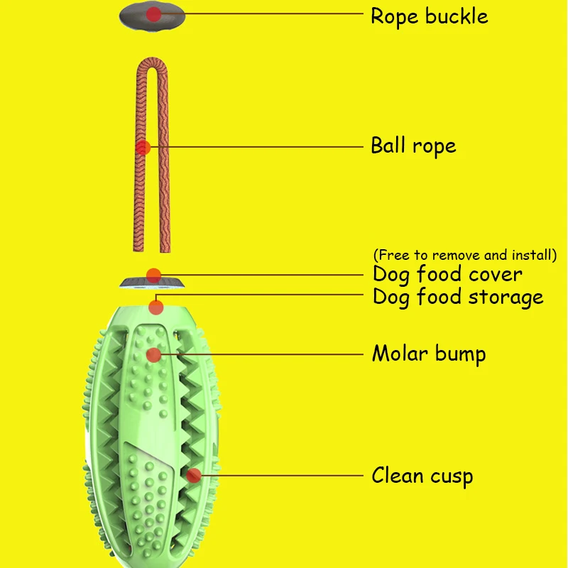 Pet Dog Molar Balls With Rope Interaction Dog Toys For Clean Teeth Chew Toys Silica Gel Dog Grind Teeth Products Toys For Dog