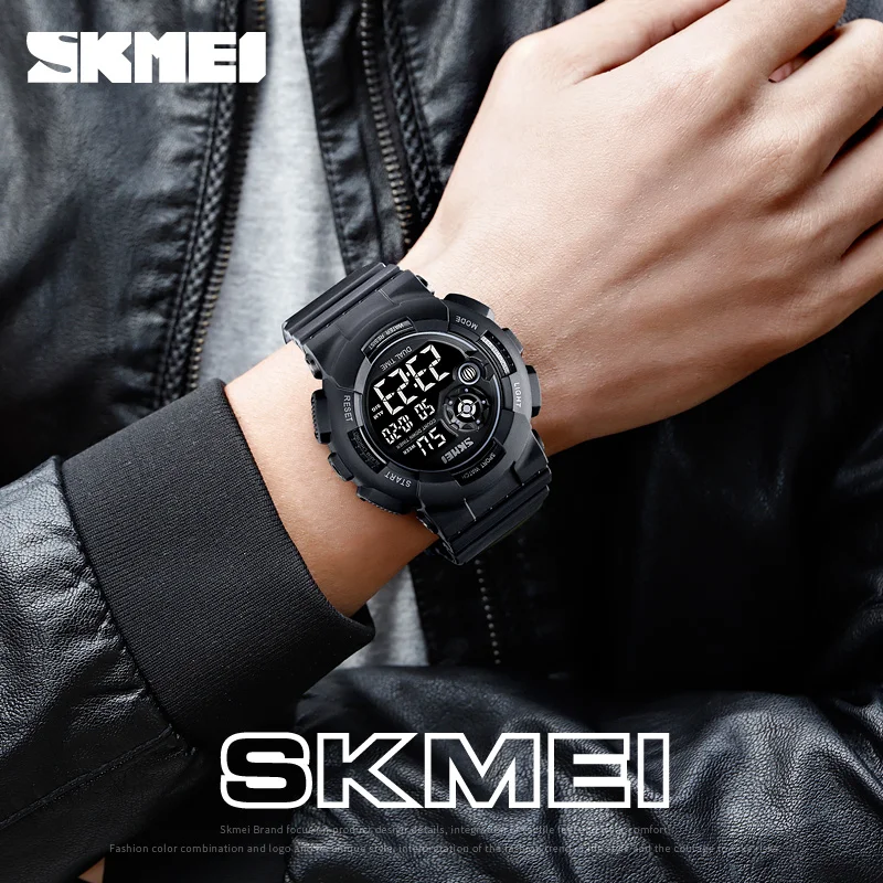 SKMEI Outdoor Sport Watch Men Shockproof And Waterproof Military Watches LED Display Shock Digital Watch reloj 4