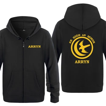 

As High As Honor Arryn - Game Of Thrones Hoodies Men 2018 Men's Fleece Zipper Cardigans Hooded Sweatshirts