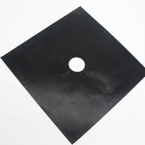 1/4/6Pcs Reusable Gas Stove Top Cover Protective Cleaning Mat Pad Kitchen Tool Gas Stove Protectors Reusable Burners Mat Covers - Цвет: Black 6pcs