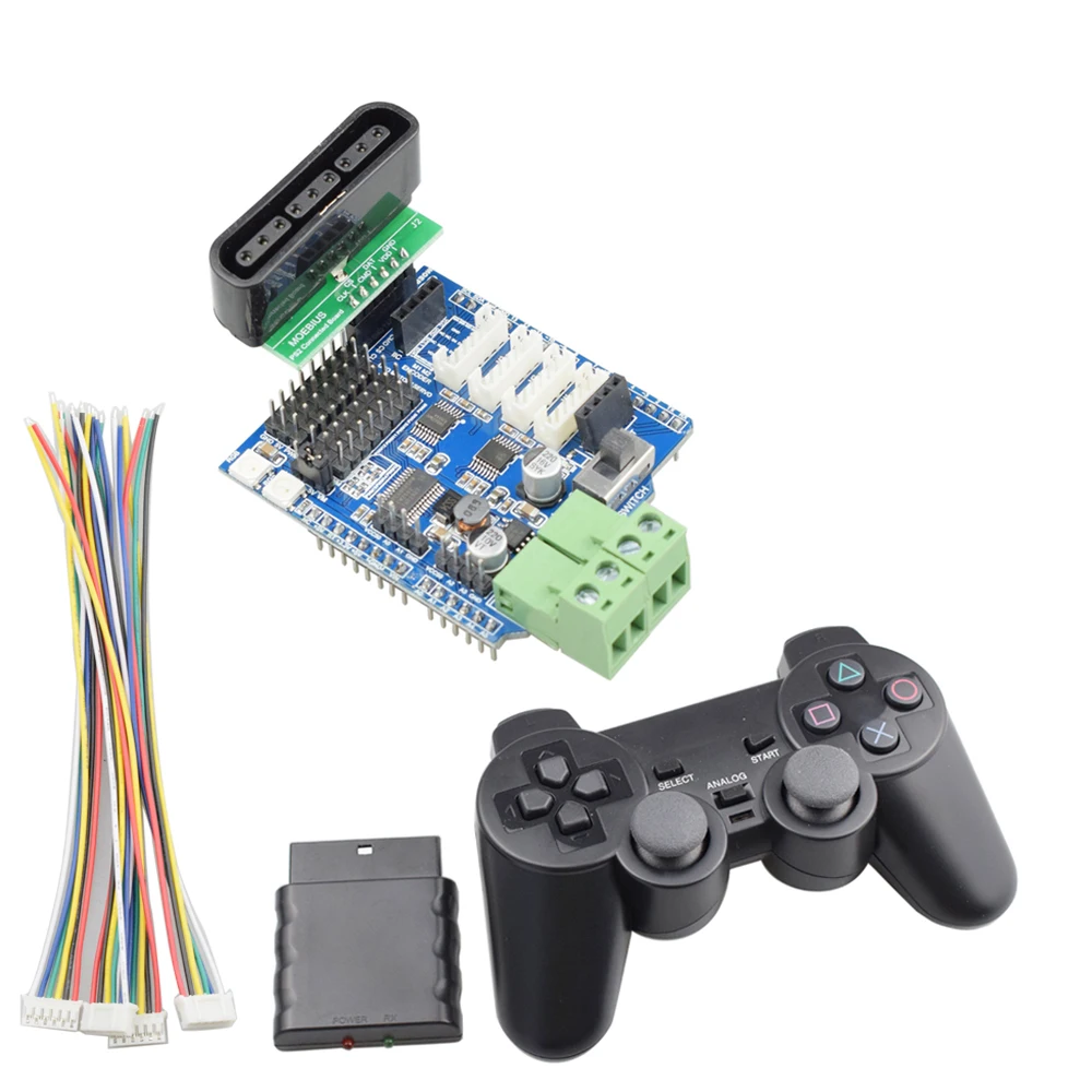 Беспроводной игрового контроллера геймпад для PS2 контроллер + 4 Каналы мотор