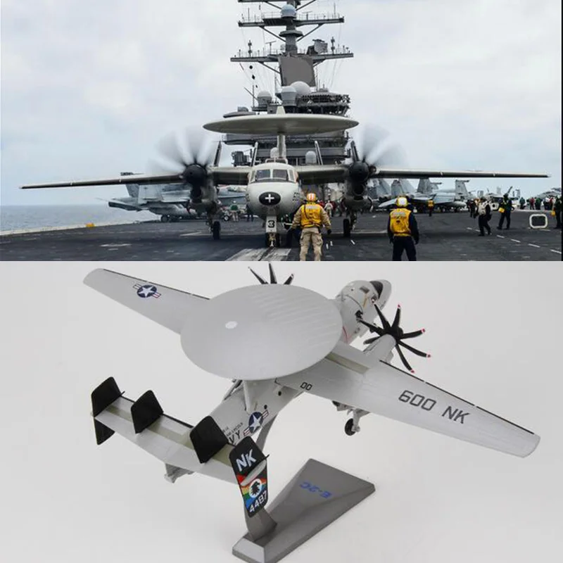 Американский 1/72 масштаб USAF E-2C Hawkeye Airborne ранПредупреждение самолет литой Сплав статическая игрушка в виде самолета военные коллекции