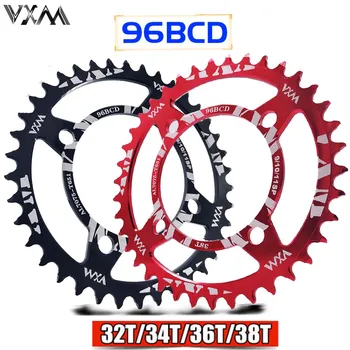 

VXM New tooth profile Chainwheel 96BCD 32T/34T/36T/38T Round Narrow Wide Chainring MTB Bike Crankset Chainwheel Bicycle Parts