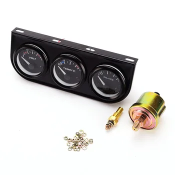 CNSPEED トリプルゲージキット水温油温油圧オイルフィルターサンドイッチアダプタと水温センサーアダプタ