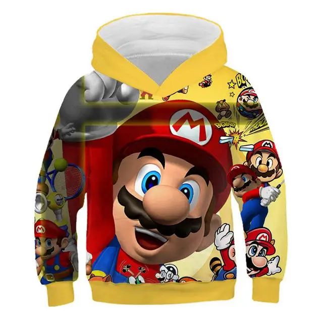 Ведущая игра Super Mario Bros. Мультперсонажем, унисекс, для мальчиков и девочек свитер с капюшоном с Объёмный рисунок(3D-принт) Модный свитшот для мальчиков - Цвет: TNT-923