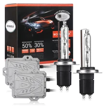Xenon H7 AC 55W тонкий балласт комплект HID ксеноновая лампа для фар 12V H1 H3 H11 h7 ксеноновый комплект hid 4300k 6000k 8000K Замена галогенной лампы