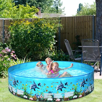 

122/152CM Rectangular Inflatable Swimming Pool Thicken PVC Paddling Pool Bathing Tub Outdoor Summer Swimming Pool For Kids
