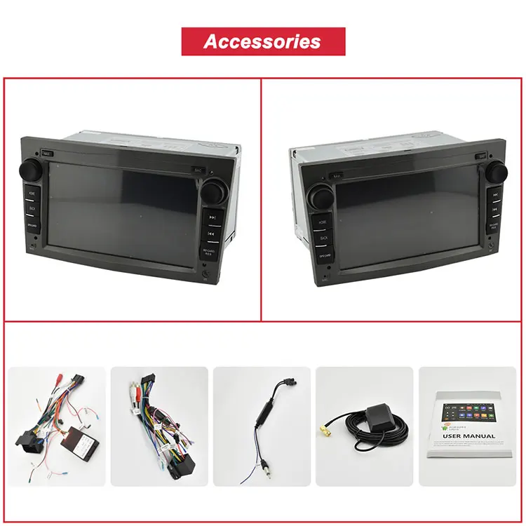 Excellent Bonroad 2 DIN 7" Android 9.0 Car GPS Navigation Multimedia Player For Opel Astra Vectra Antara Zafira Corsa Video Audio Player 7