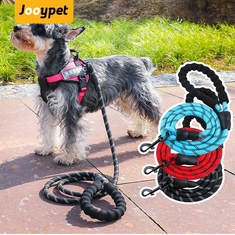 JOOYPET 5 футов нейлоновая плетеная веревка Светоотражающий Поводок для