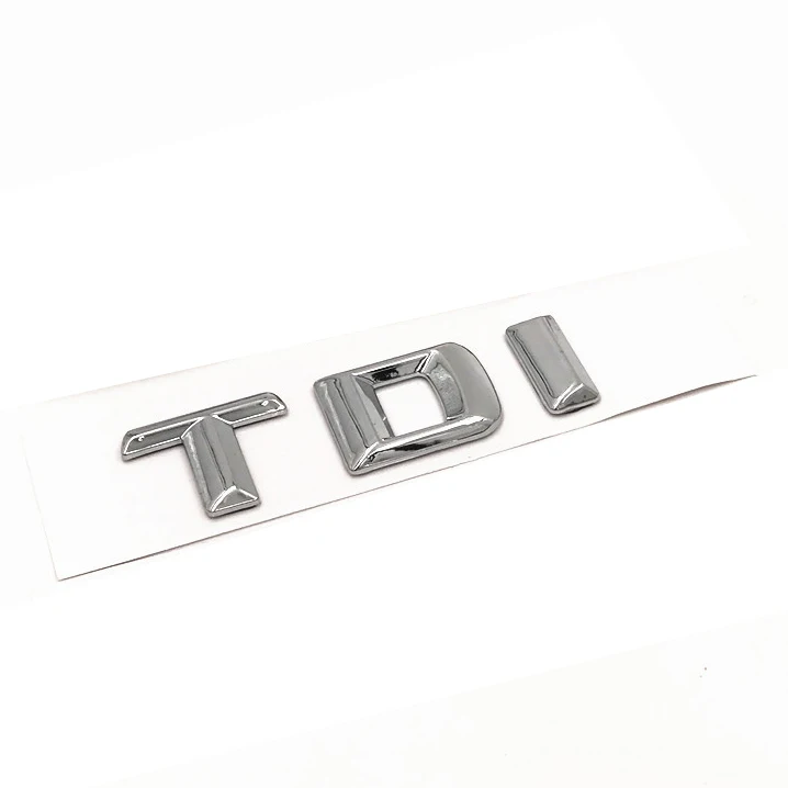 3D буквы Эмблема для Mercedes Benz CDI CGI TDI S350L E260L C200 автомобильный Стайлинг багажника логотип наклейка- хром матовый черный - Цвет: TDI chrome 2014-2016