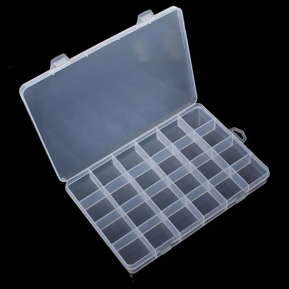 24 отсека прозрачный пластиковый ящик для хранения для телефона аксессуары запасные части контейнер практичный Органайзер