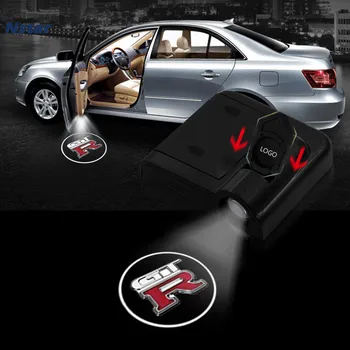 

Nstar 1pc Led Car Welcome Light Auto Ghost Shadow Laser Logo Lamp Door Open Warning Light For Nismo GT-R Styling Decoration