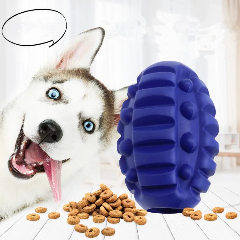

Dog Toy Ball Trapezoidal Puzzle Leaking Food Ball Sounding Bite-Resistant Interactive Pet Toy Rubber Grinding Teeth Supplies