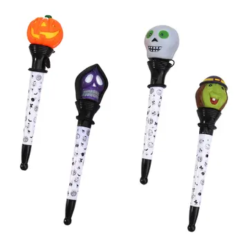 

4Pcs Halloween Ballpoint Pens Pumpkin Skull Shaped Ball Pens (Random Color)