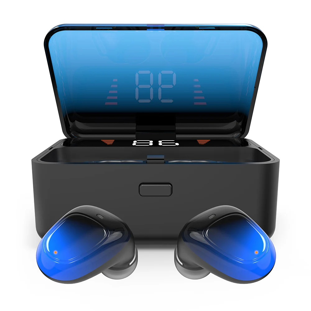 ES01 TWS 9D стерео спортивные водонепроницаемые bluetooth-наушники с сенсорным управлением беспроводные наушники громкой связи Мощный светодиодный дисплей наушники