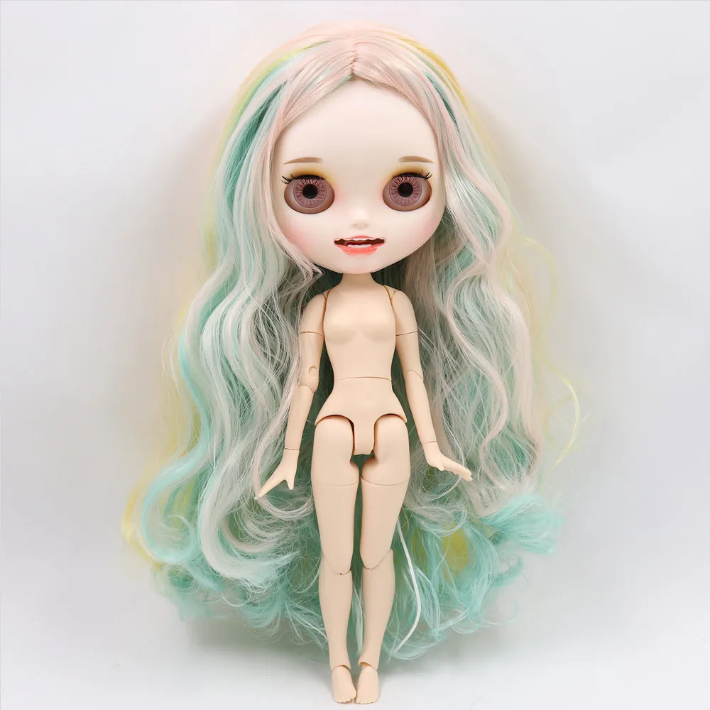 Ледяной обнаженный Blyth кукла No. BL4006/1200/2352 красочные волосы резные губы открытый рот матовая индивидуальные лицо соединение тела 1/6 bjd - Цвет: like the picture