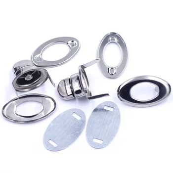 

30 Sets Silver Tone Alloy Oval Frame Kiss Clasp Closure Lock Purse Twist Turn Lock Luggage Bag Parts 35x33mm