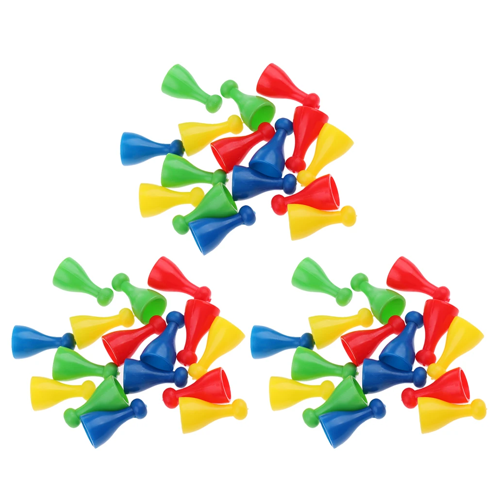 48x Plastic Chess Pieces Replacement Chessmen Figure Figurine Pawns for Ludo, Strategy Board Games 48x Plastic Chess Pieces Replacement Chessmen Figure Figurine Pawns for Ludo, Strategy Board Games