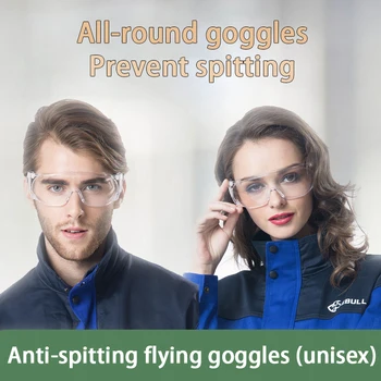 

Transparent work Safety Goggles Protection Glasses Windproof Dustproof Anti-splash High Strength For Working