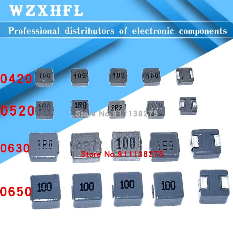 10 шт. 0520 0630 0650 1R0 2R2 6R8 1040 150 330 470 101 SMD молдинговые Силовые индукторы 1UH 2 3 4 7 6 8 15 22 33 47 68