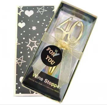 

25Pcs 40th wedding favors of 40 design Bottle Wine Stopper Gifts for Bridal shower Party Favors and 40th Wedding reception gifts