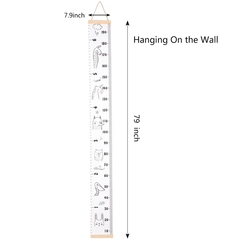 Деревянная настенная подвесная линейка для маленьких детей, диаграмма роста, декоративная детская комната для девочек и мальчиков, Детская Наклейка на стену, съемная