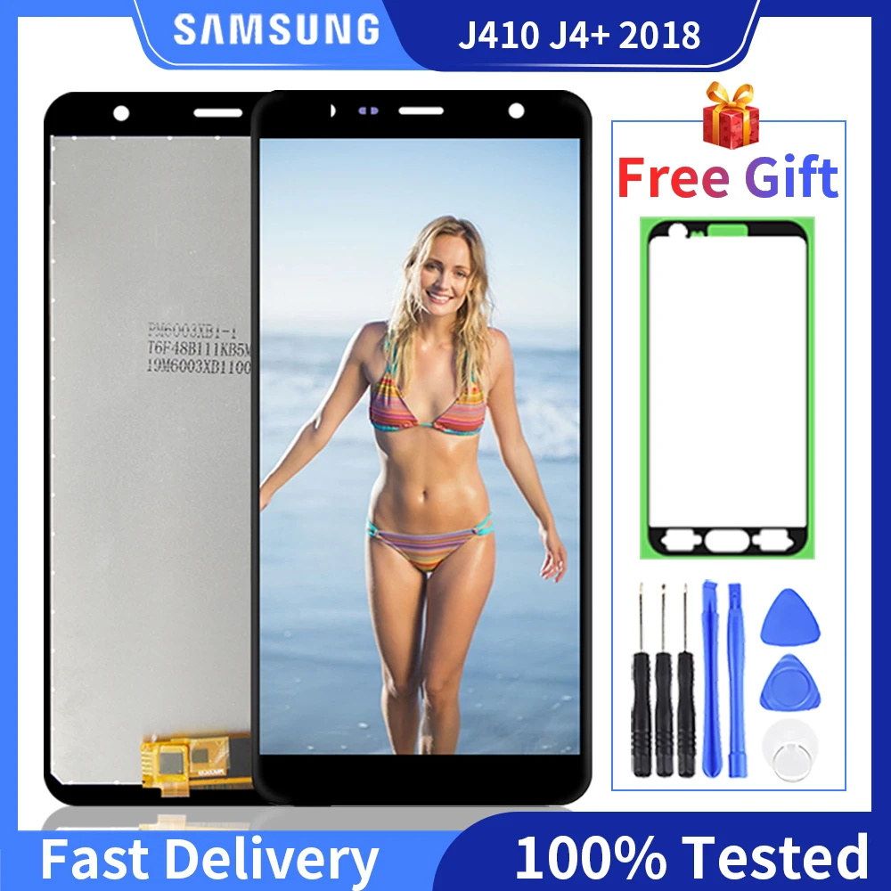 100% Оригинальный J4 + 2018 Plus дисплей для Samsung Galaxy J415 J415F J410 ЖК-дисплей сенсорный экран