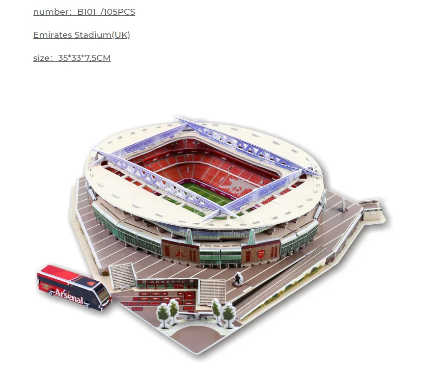 Puzzle de Terrain de Football 3D, Jouet de Construction de Stade, de Nuit,  Modèle de Décor à Assembler, Idée Cadeau pour Enfant - AliExpress