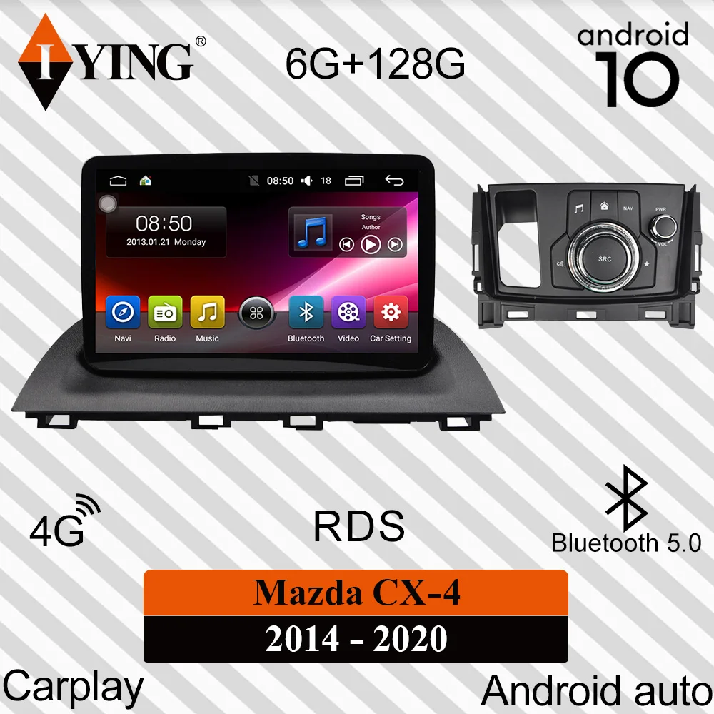 

IYING Woreless Carplay For MAZDA CX-4 2014-2020 1920*720px Car Radio Multimedia Video Player Navigation GPS DSP Android 10
