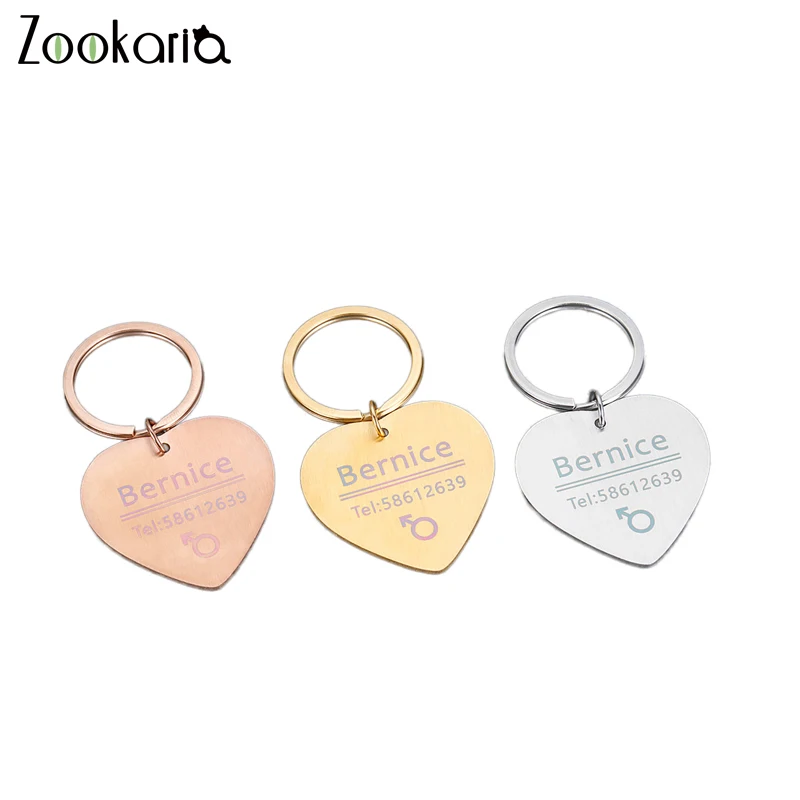 

Customized Dog Cat Pet ID Tags Metal Name Tags for Puppies Cat Anti-Lost Pet Nameplate for Dogs Personalized Pet Accessories