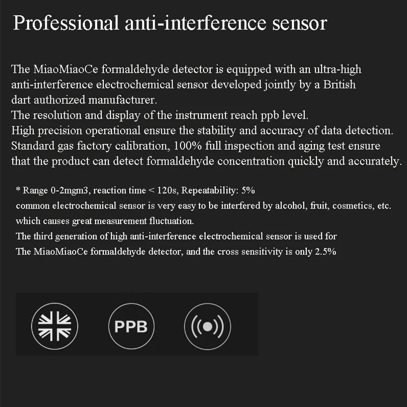 Xiaomi Miaomiaoce профессиональный детектор формальдегида перезаряжаемый излишки напоминание температура влажность дисплей умный детектор воздуха