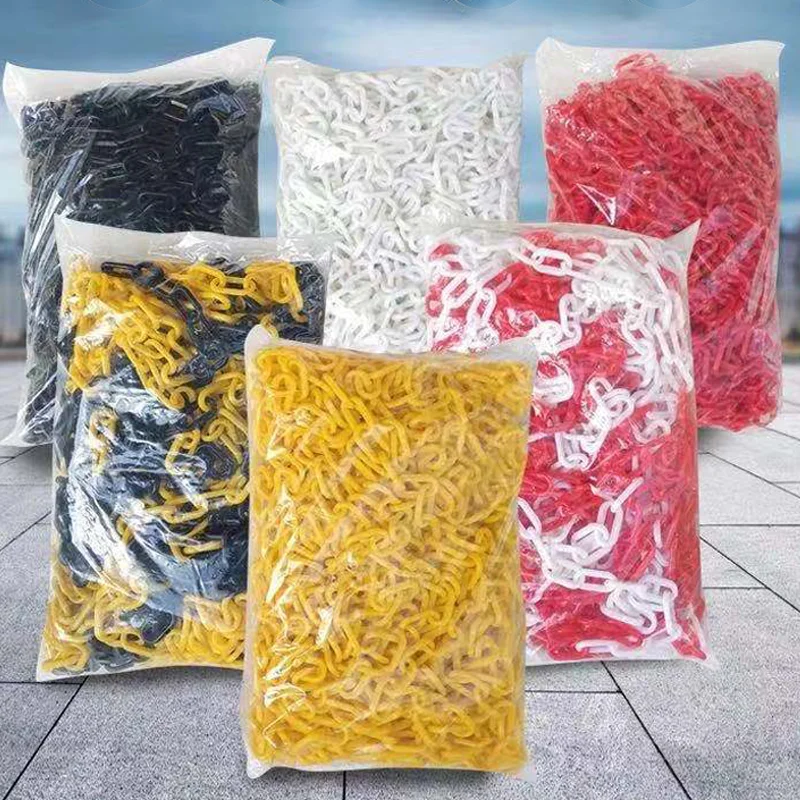 25M Thickness 10MM Traffic Plastic Chain Warning Chain Road Cone Isolation Protection Buckle Cordon