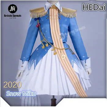 

New!! 2020 Snow Miku VOCALOID Hatsune Miku Cosplay Costume Woman Dress Outfits Christmas Gift Sets Prop Girl Clothes