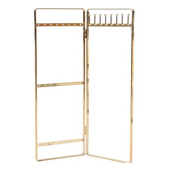 

Double Panel Jewelry Display Rack Hanging Earrings Stand Jewelry Organizer