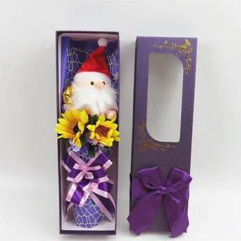 

Lovely Santa Claus plush stuffed kids toys bouquet gift box Christmas gifts