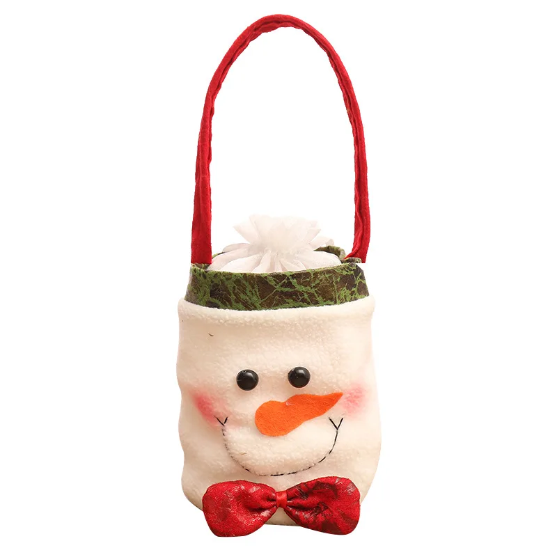 

Storage Party Christmas Gift Handbag With Handle Home Drawstring Wrapper Candy Bag Children Soft Portable Decoration Packing