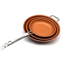 IdealHouse антипригарные красные медные сковороды для индукционной плиты приготовление лапши блинов