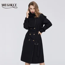 MIEGOFCE 2021 Spring New Collection Women’s Cloak Warm Windproof Women’s Coat Spring Trench Spring Windbreaker with Buttons