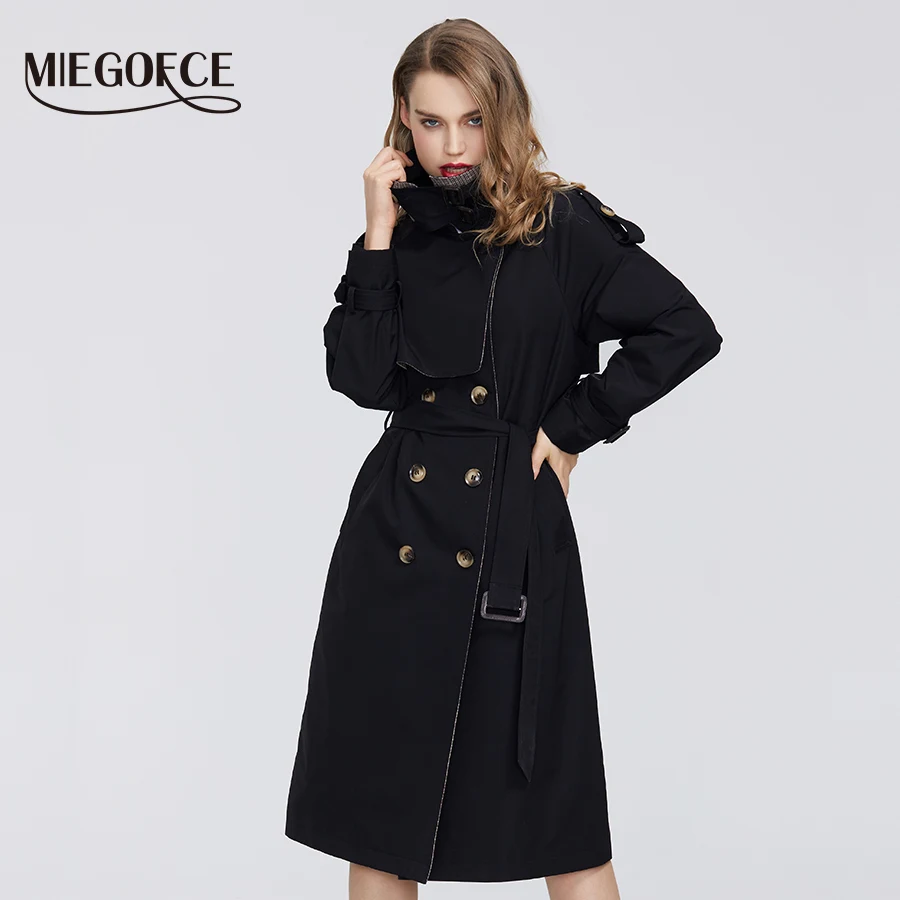 Abrigo Largo Para Mujer - Gabardina Elegante A Prueba De Viento | Abrigo De Lana Cálido Para Invierno