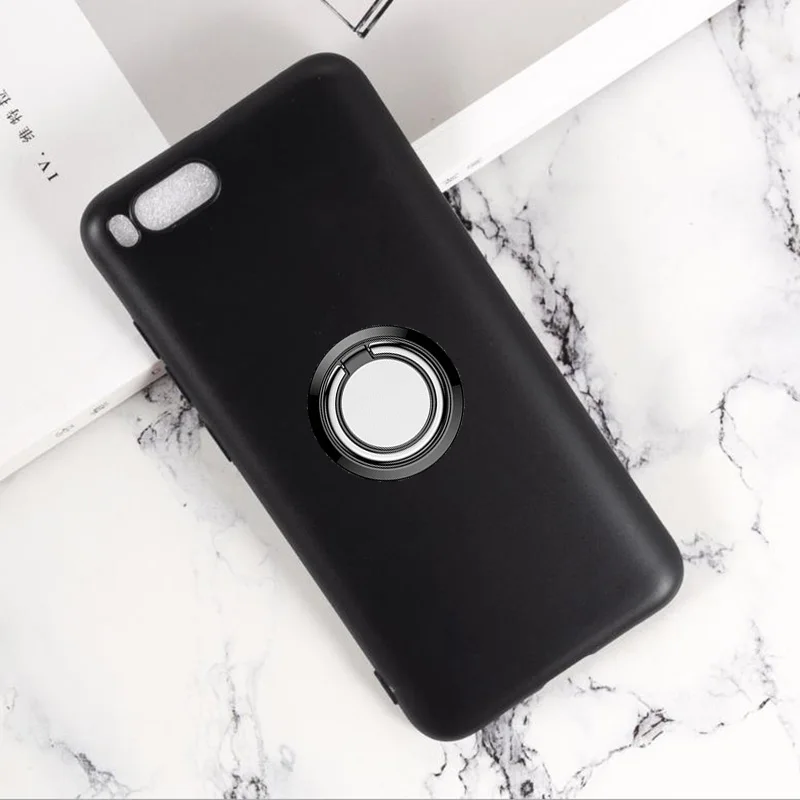 

Чехол для телефона Xiaomi Mi 6 с держателем на заднем кольце, мягкий силиконовый чехол из ТПУ для Xiaomi Mi 6 MCE16 5,15 дюйма