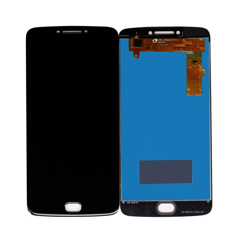 5," для Motorola Moto E4 Plus рамка сенсорного ЖК-экрана дигитайзер для MOTO E4 Plus дисплей XT1770 XT1773 XT1771 XT1772 - Цвет: Black no frame