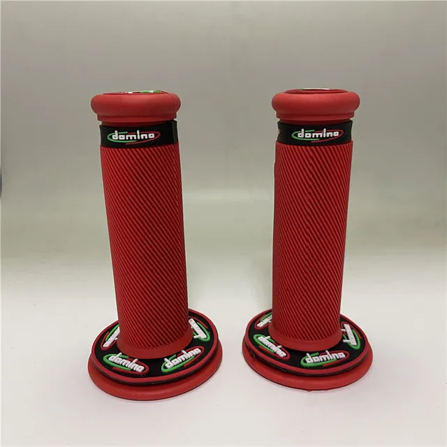 Soft Rubber Pit Bike Handle Bar Motorcycle Grip For Suzuki Honda Yamaha Motocross Hand Grips Moto Handlebar Scooter Accessories Red