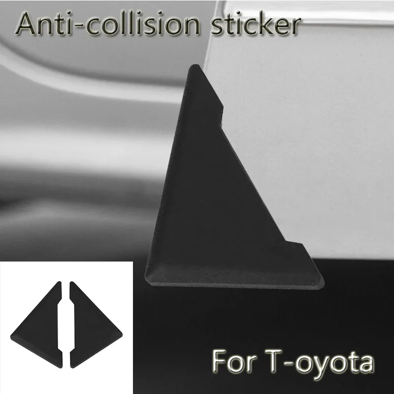 2pcs Silicone Car Door Corner Cover Anti-collision Stickers For Toyota C-hr Prado Rav4 Yaris Hilux Prius Avensis Corolla Camry