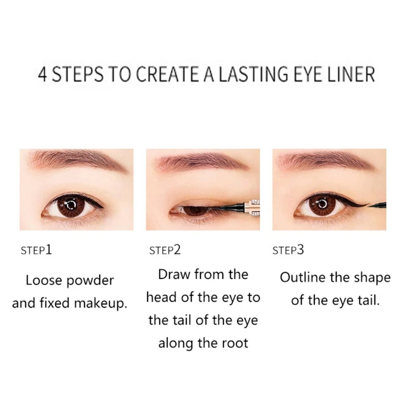 Hot Waterproof Sweatproof Star Diamond Eyeliner Smudge-proof Long-lasting Easy To Use Liquid Eye liner Makeup
