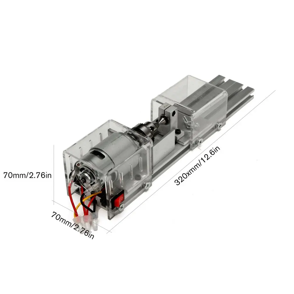 DC12-24V 100 Вт мини токарный станок бисер полированная машина Деревообрабатывающий станок с электроприводом резьба резак токарный станок по