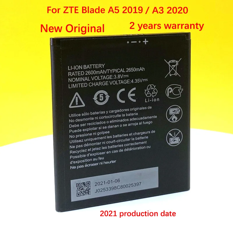 Аккумулятор Li3826T43P4h695950 для ZTE Blade A5 100% A3 2650 в наличии 2019 оригинал 2020 мАч | Мобильные