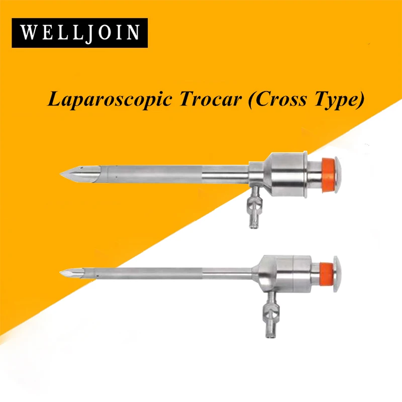 

Endoscopic Laparoscopy Trocar (Cross Type) Stainless Steel Piercings device 5.5/10.5 mm with Sealing cap GR
